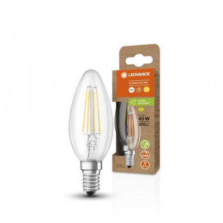 Ledvance E14 Effiziente dimmbare LED Kerzenlampe Classic 2,9W wie 40W 2700K warmweißes Licht